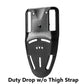Black duty drop platform for Glock 43X with light mounted, ideal for first responders