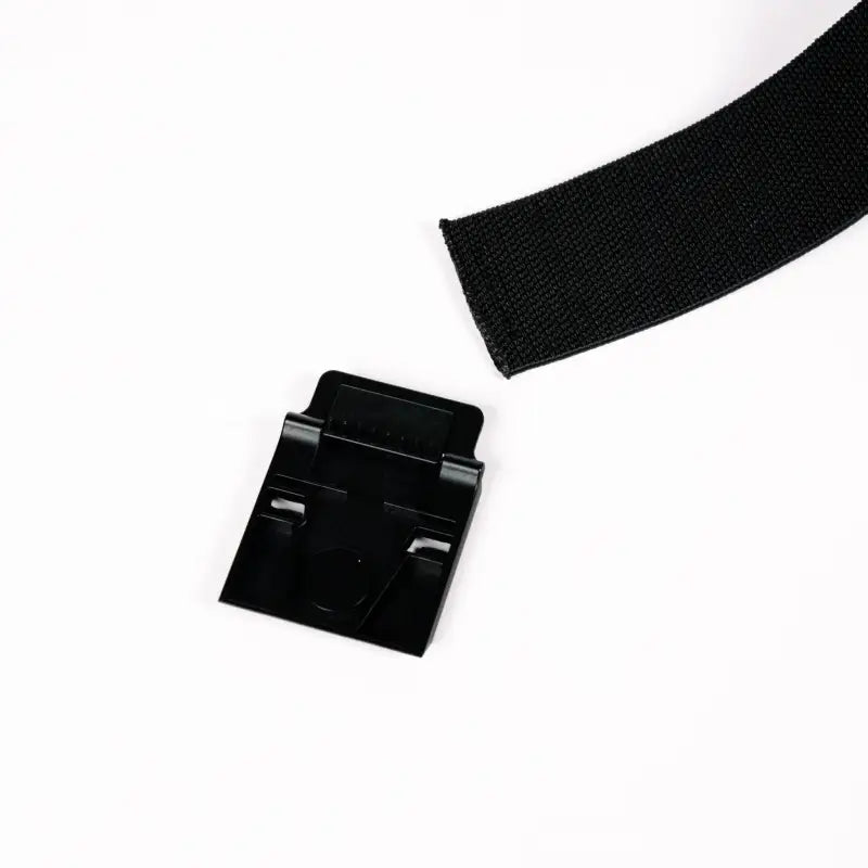 Black elastic belt with plastic buckle for Enhanced Rapid Clasp Retention Belt use