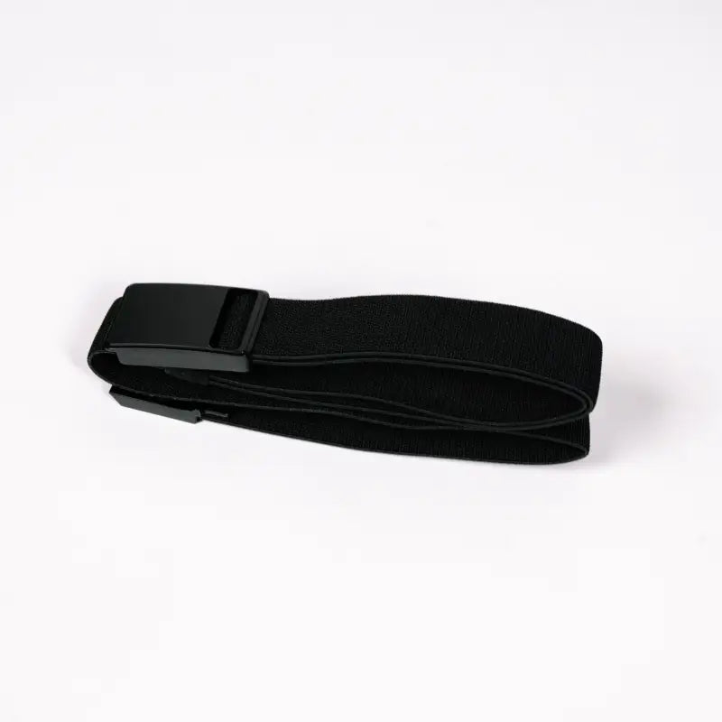 Black elastic Enhanced Rapid Clasp Retention Belt with a durable plastic buckle