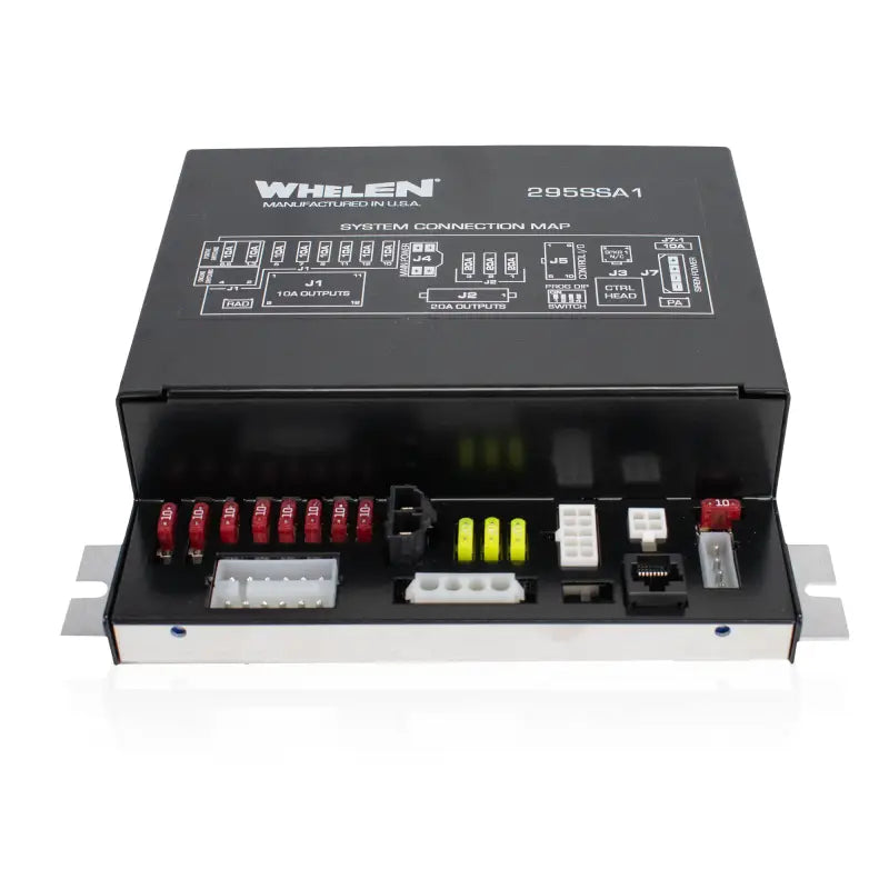 Black Whelan 295SSA1 Dual control center with fuses and connectors for siren systems