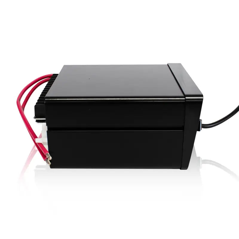 Black electronic light controller with red wires for Whelen 295SLSA6 siren and firefighter use