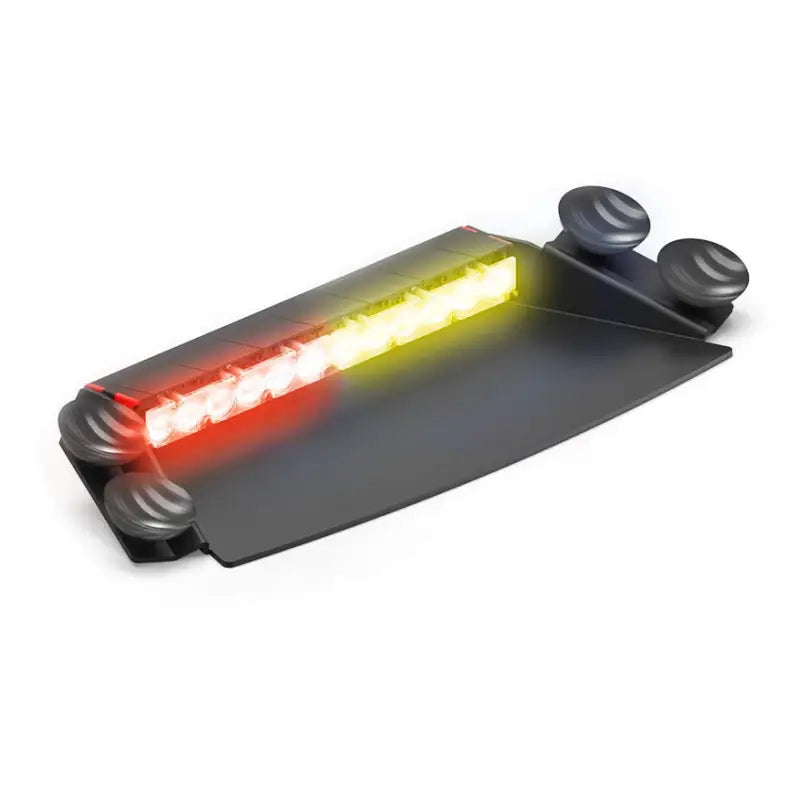 Black emergency dash light bar with suction cups for Feniex Fusion-S 2X Dash Light, pattern capable