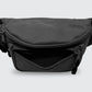 Black fabric waist pouch ideal for first responders and firefighters in emergency situations