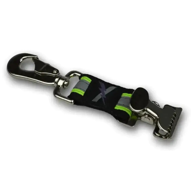 Black fabric key fob with green stripes for LXFGC-HD Heavy Duty Glove Clip