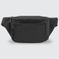 Black waist pouch with multiple zippers, ideal for first responders and firefighters