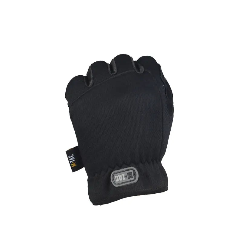 Black fingerless M-Tac Gloves Scout Tactical with a logo patch for optimal grip