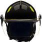 Black UST Super Lightweight Helmet with Brass Eagle, yellow reflective strips, and face shield