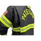 Black Maverick Fire Gear Jacket with reflective stripes and Paterson text for maximum mobility