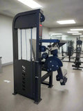 Black fitness machine, SFE Seated Selectorized Leg Extension & Leg Curl Machine