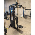 Black SFE Selectorized Pec Fly/Rear Delt Machine with 250lb weight stacks