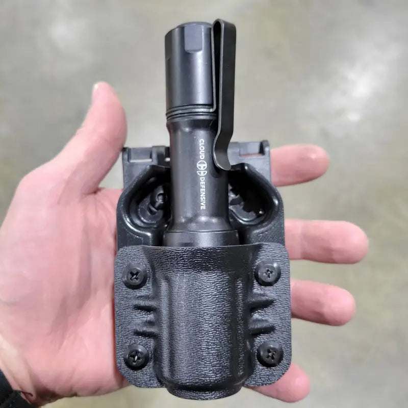 Black MCH Duty Flashlight in holster for Cloud Defensive MCH Duty Flashlight Carrier