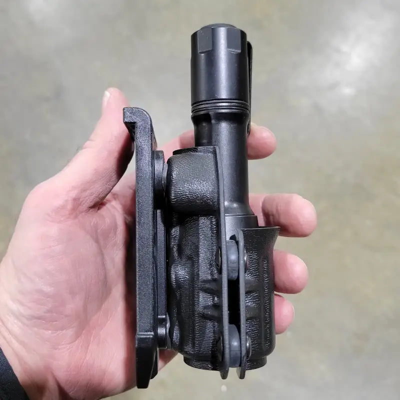 Black MCH Duty Flashlight in Cloud Defensive MCH Duty Flashlight Carrier holster