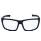 Black framed bifocal safety reader glasses with side shields for high impact protection