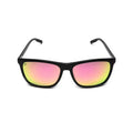Black-framed NADO Sunset sunglasses with pink-yellow mirrored lenses for first responders