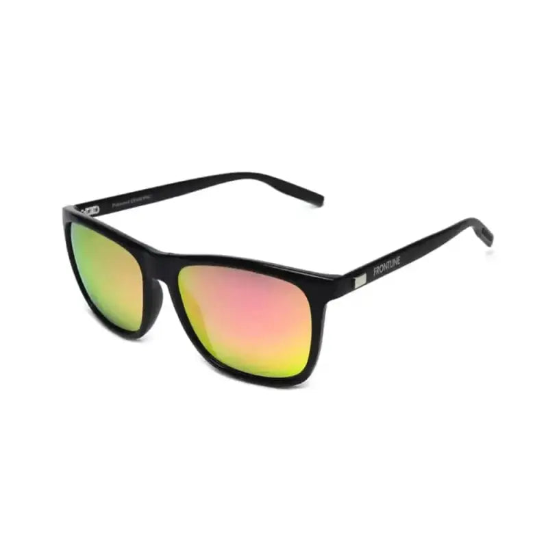 Black-framed NADO Sunset sunglasses with rainbow-tinted lenses for first responders