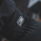 Black glove with metallic logo badge from M-Tac Gloves Soft Shell Thinsulate collection