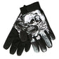 Black gloves with white skull designs from Hot Leathers GVM3004 Men’s Black Assassin Textile