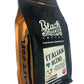 Black Powder Italian Blend dark roast coffee pouch for first responders, craft roasted