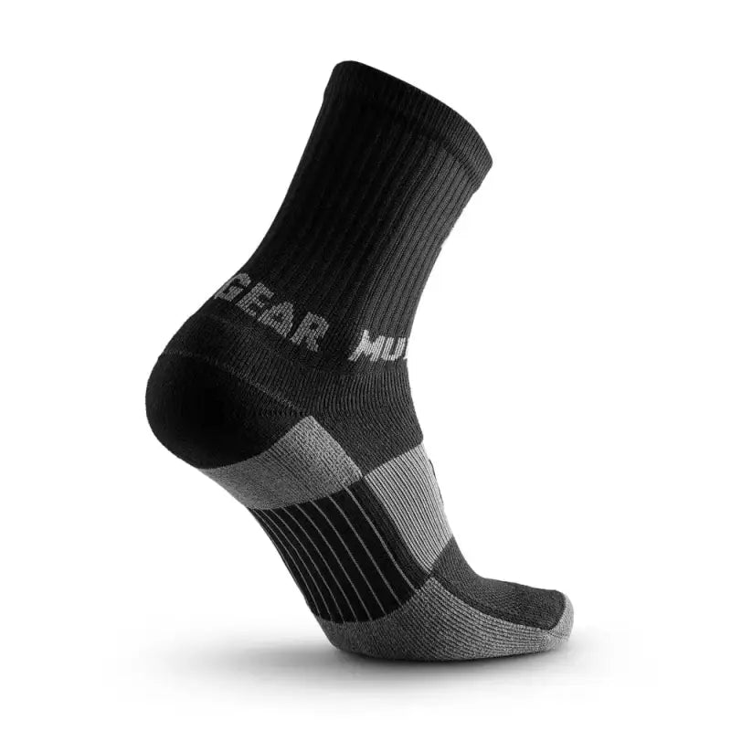 Black and gray ribbed Performance Hiking Trekking Sock for ultimate mudgear hiking comfort