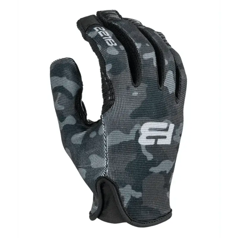 Black and gray camouflage athletic gloves with smart-touch index finger, Recon Tactical Gloves