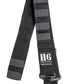 Black and gray striped IRON SERIES RADIO STRAP with gray tabs and metal swivel hooks