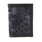 Black and gray trifold wallet with hexagonal pattern in Coyote Combat Leather design