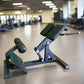 Black and green hyperextension bench for SFE Roman Chair workout equipment