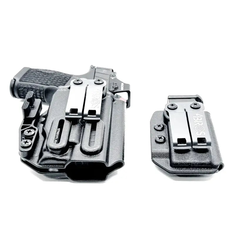 Black gun holster with metal clips for P365 P365X P365XL TLR-7 Four Brothers Holsters