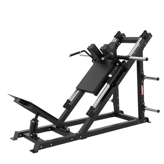 Black SFE Commercial Hack Squat Machine for effective squat and leg workouts