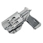 Black handgun in a black holster for Sig Sauer P365-FUSE with light mounted