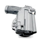 Black handgun in a holster compatible with Sig Sauer P365-FUSE and Streamlight TLR-7 by Four Brothers Holsters