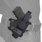 Black Belt Slide Holster for Sig Sauer and H&K, securely mounted on a belt