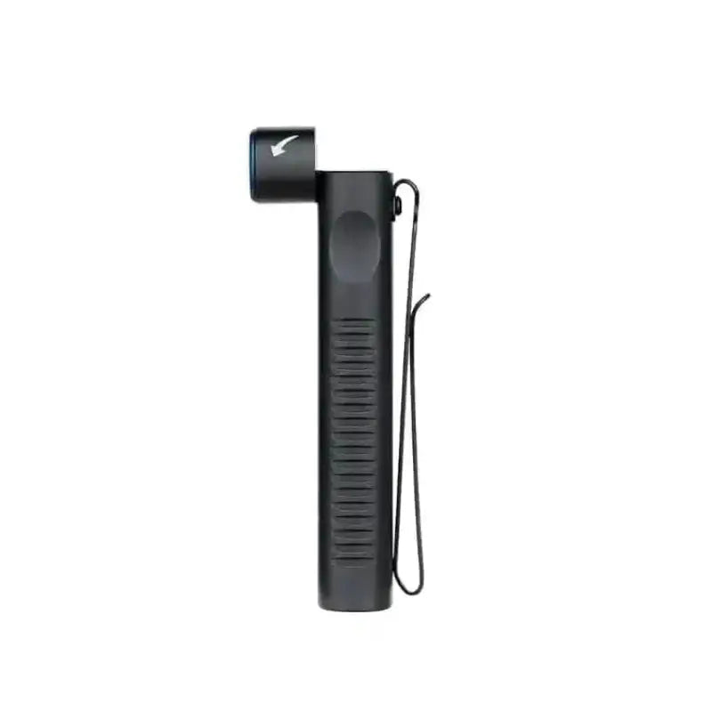 Black Olight ArkflexBK Arkflex Adjustable Right Angle Flashlight with ribbed grip and strap