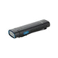 Black handheld LED flashlight with blue power button - Olight ArkflexBK Arkflex Adjustable