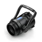 Black Hydro-200-2 handheld spotlight for first responders with folding handle and focusing lens