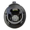 Black hard hat interior of Full Brim Safety Hard Hat with 4 Point Suspension ANSI Z89 compliant