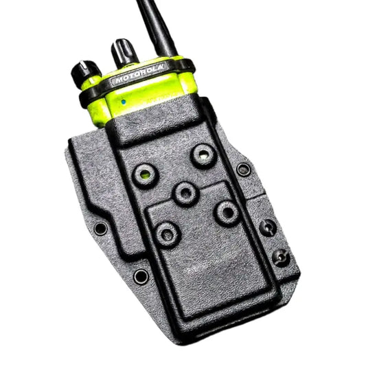 Black holster with neon yellow band for Motorola APX 7000 Radio Holder, G-Code Paddle