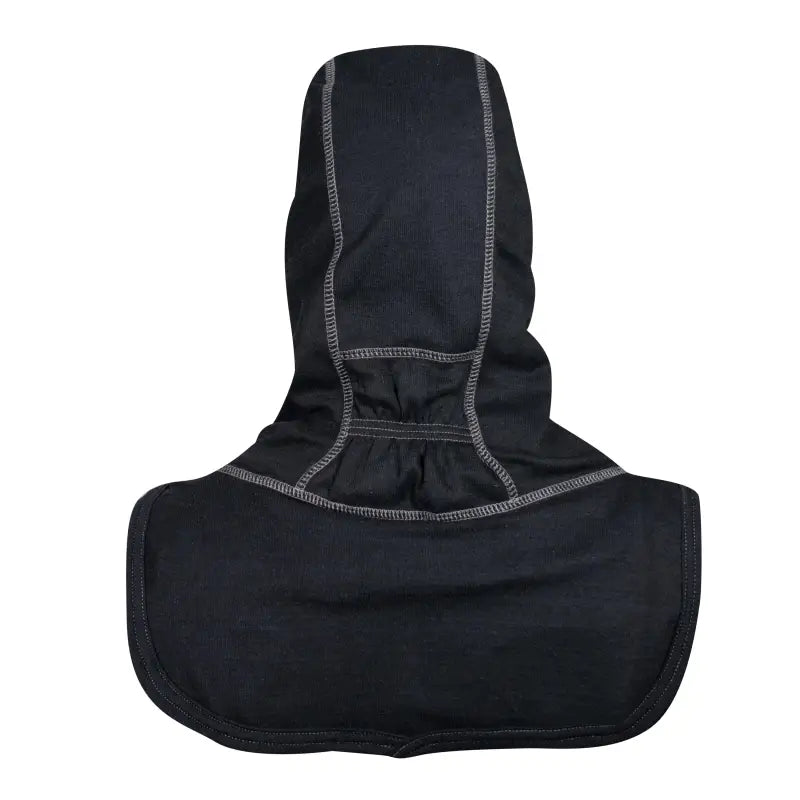 Black Hooded Neck Gaiter with Gray Contrast Stitching for Majestic PAC II Hood C6