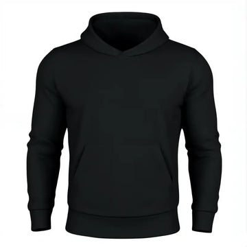 Durable Concealment Hoodie with black fabric, hand pocket, and smooth draws