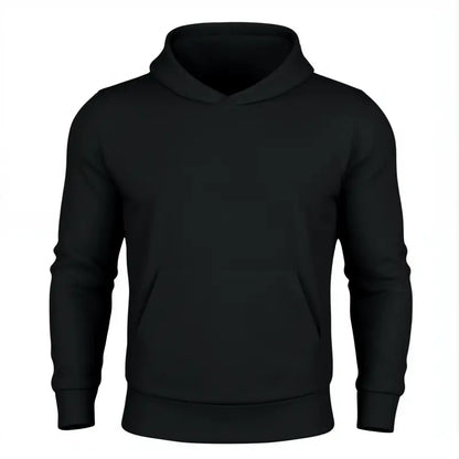 Durable Concealment Hoodie with black fabric, hand pocket, and smooth draws