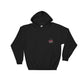 Black Hooded Sweatshirt with American Flag Apple Logo for First Responders - Stick Hoodie