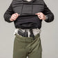 Black Standoff Concealment Hoodie Mk.II with stripes revealing concealed holster