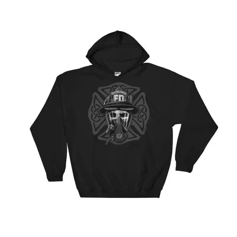 Black Maltese Cross hoodie featuring Celtic Maltese Cross design on front