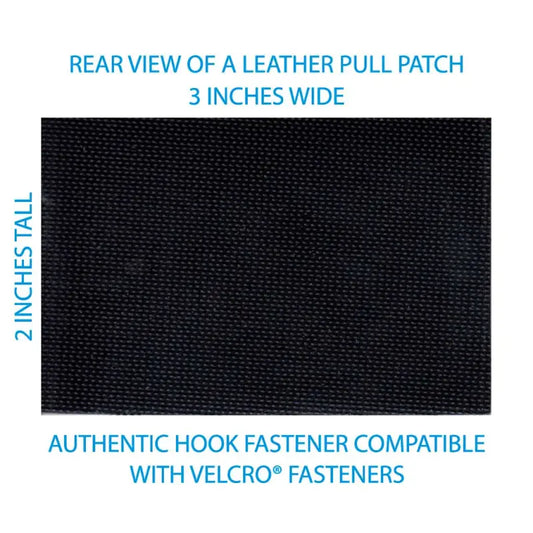 Black hook-and-loop fastener patch with velcro loop surface for American Flag removable patch