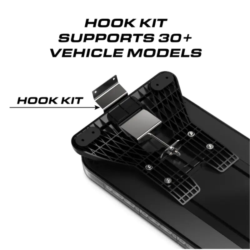 Black hook kit for Feniex Quantum 2.0 49 inch GPL Light Bar, perfect for first responders and firefighters