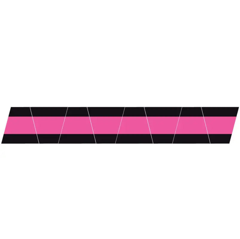 Black pink triple stripe reflective helmet featuring a black stripe with a pink band