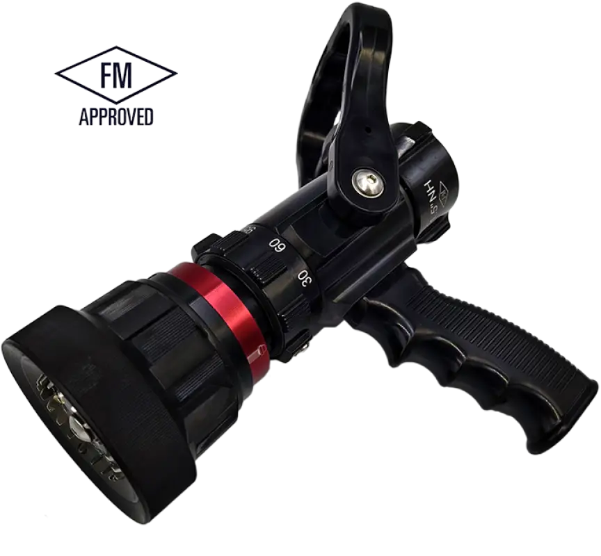 Black fire hose nozzle with pistol grip for Rapid Response Selectable 30gpm-125gpm Nozzle Success