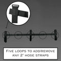 Black hose strap organizer for FRE Backbone Strap with attachment loops for secure use