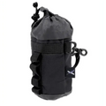 Black insulated bottle holder with adjustable straps for Personal Rope + Bailout Kit