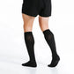 Black Marathon socks styled with black shorts for a sleek, sporty look